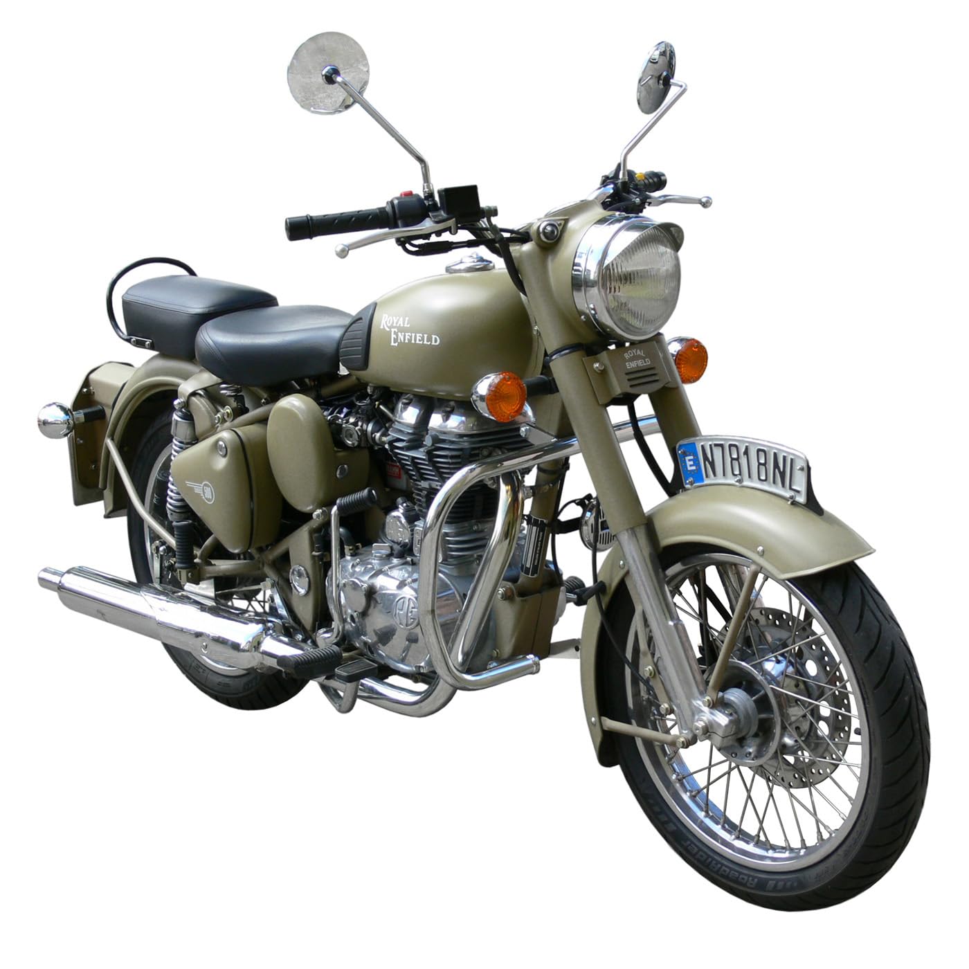Spaan - Paire De Supports Sacoches Latérales klick Fix Compatible avec Royal Enfield Classic 500, Chromé