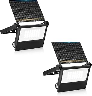 Solar Outdoor Lights - Motion Sensor Outdoor Lights IP65 Waterproof Flood Light Wireless 6500K Super Bright Security Lights for Garage Yard Entryways Patio Garden 2 Pack