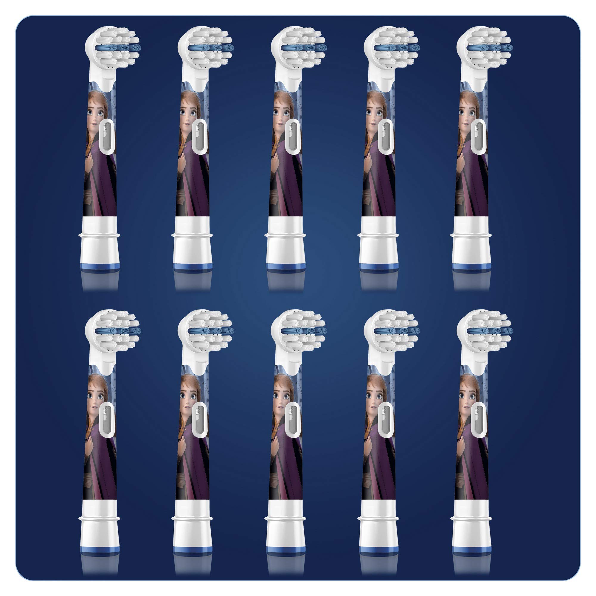 Oral-B Kids Testine di Ricambio per Spazzolino Elettrico con Disney Frozen 2 Personaggi, Confezione da 10, Testina Pensata Appositamente per i Bambini, dai 3 Anni in Su