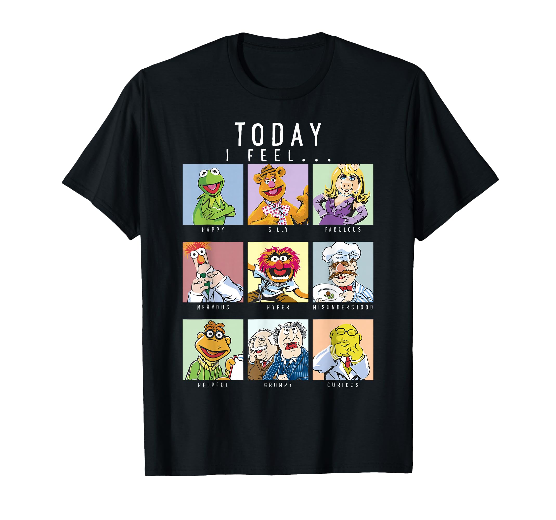 The Muppets Today I Feel Box Up Character Portraits T-Shirt
