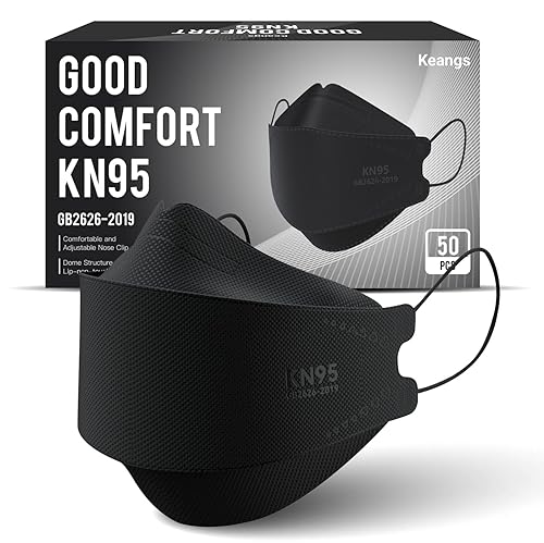 Keangs KN95 Face Masks 50 Pack, Soft and Comfortable Disposable