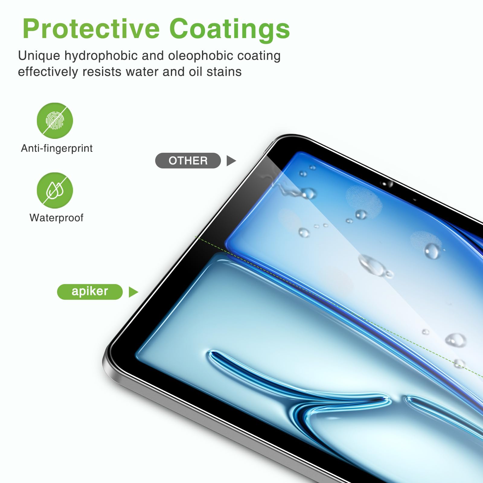 Protecteur D'écran Verre Trempé Pour IPad Air 11" M2 (2024) - Lot De 2, Dureté 9H, 0,33mm - Installation Facile, Garantie à Vie