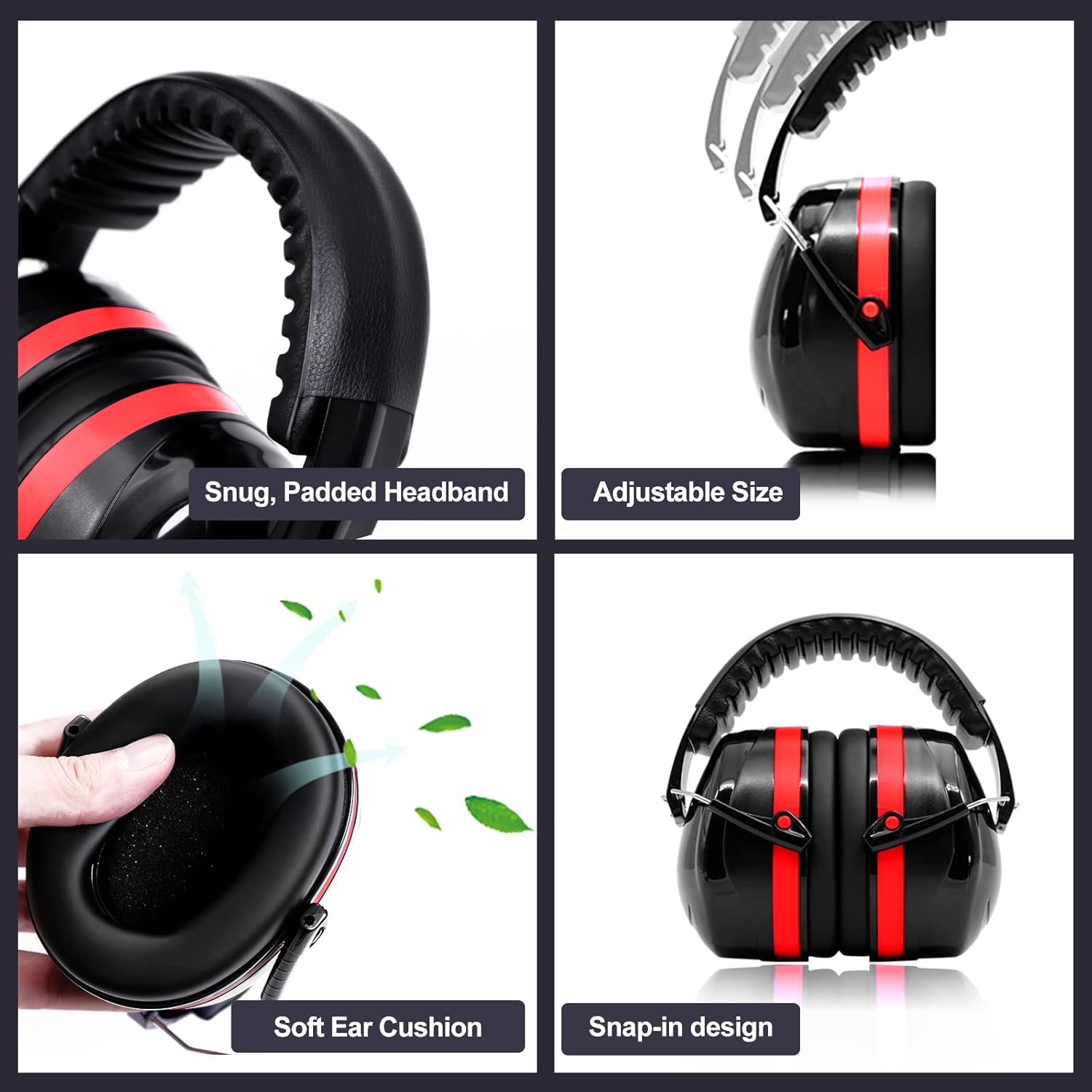 Yewltvep Shooting range ear protection including shooting ear protection earmuffs, gun safety glasses, earplugs, storage case