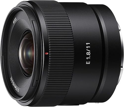 Sony E 0.433 in F1.8 APS-C Ultra-gran angular Prime para cámaras, negro
