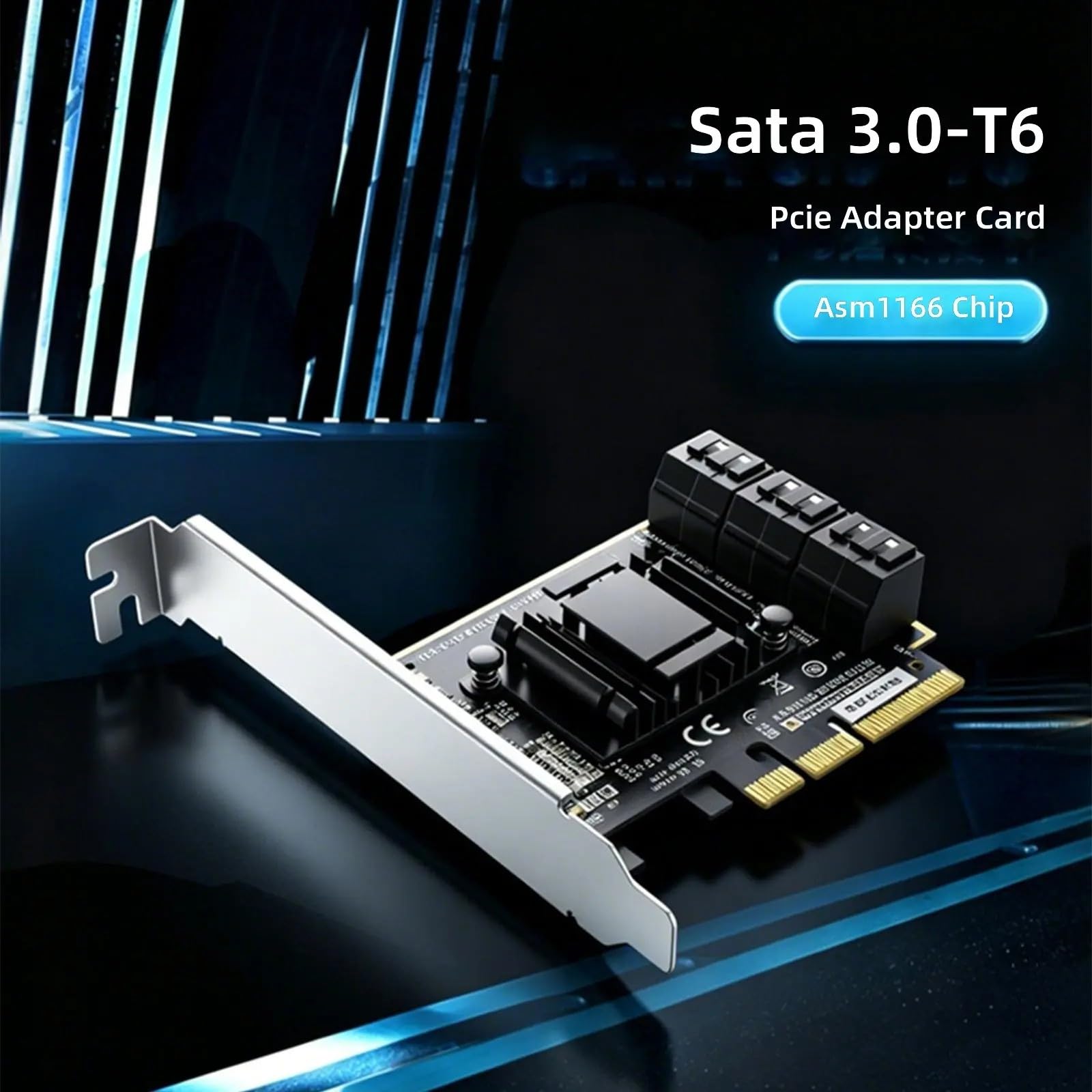 Scheda di espansione PCIExpress a 6 porte SATA3.0 per sistemi operativi multipli compatibili con computer desktop
