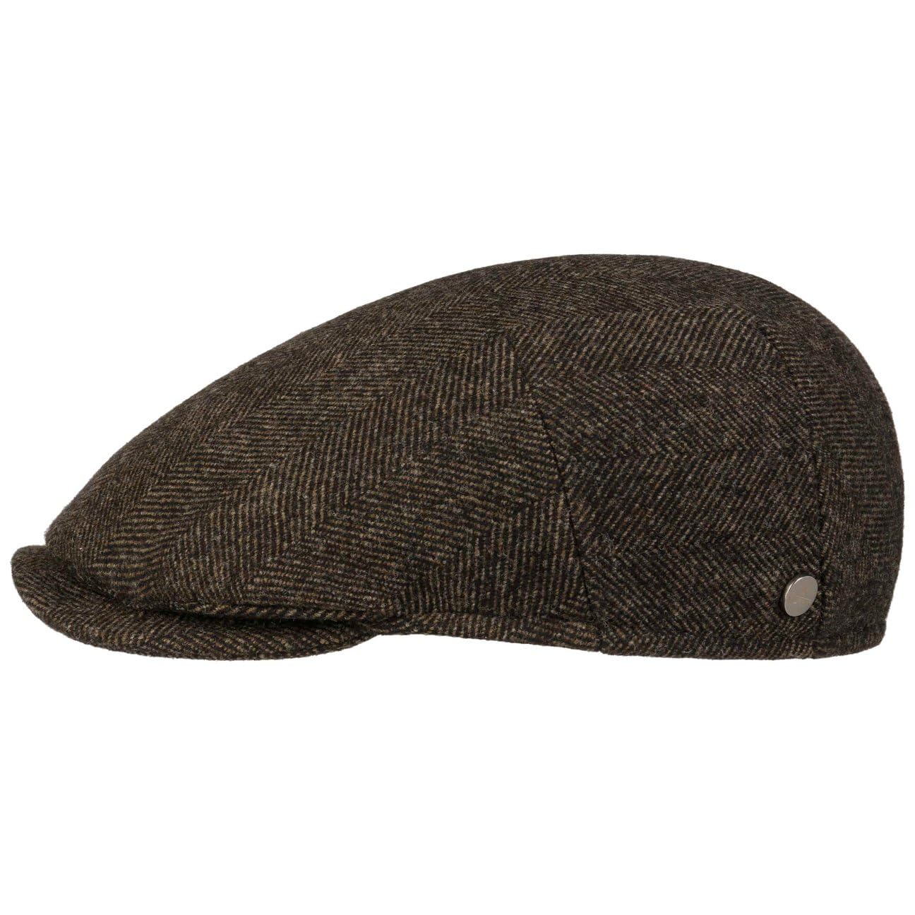 LIERYS Cahill Wool płaska czapka z daszkiem dla mężczyzn – Made in Italy z daszkiem, podszewka na jesień i zimę