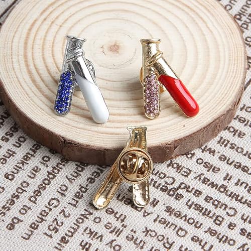 Opexicos 6Pcs Test Tube Flask Brooch Pin Colorful Science Medical Jewelry Chemistry Charm Badge Gift for Doctor Nurse - Thumbnail 7