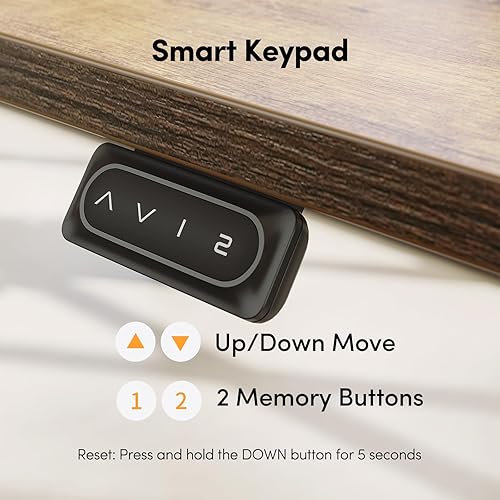 Miniatura 7 de FAMISKY Escritorio eléctrico de pie, escritorio de altura ajustable de 40 x 24 pulgadas, estación de trabajo ergonómica para oficina en casa con