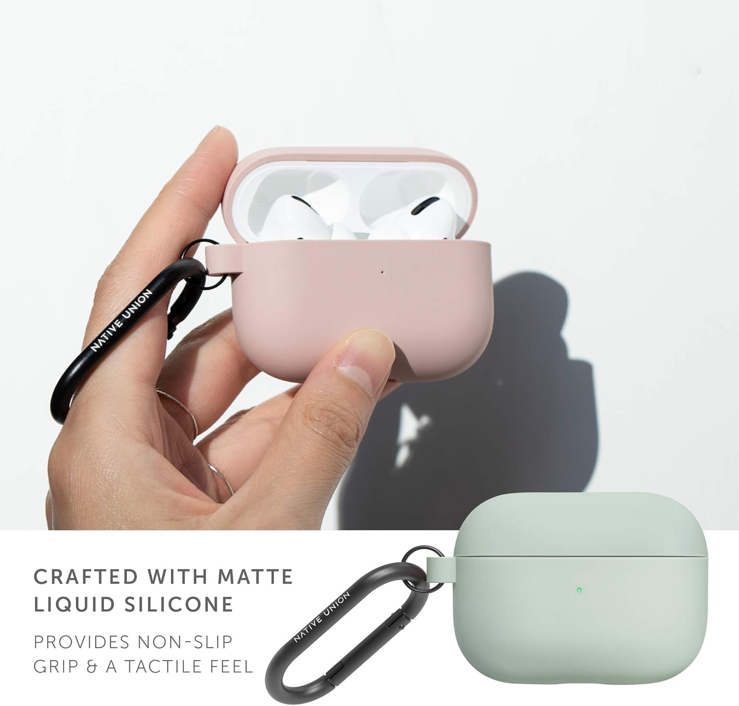 Native Union Roam Case for AirPods Pro – Silky & Matte Liquid Silicone Case - Compatible with AirPods Pro, Airpods Pro 2 (Sage)