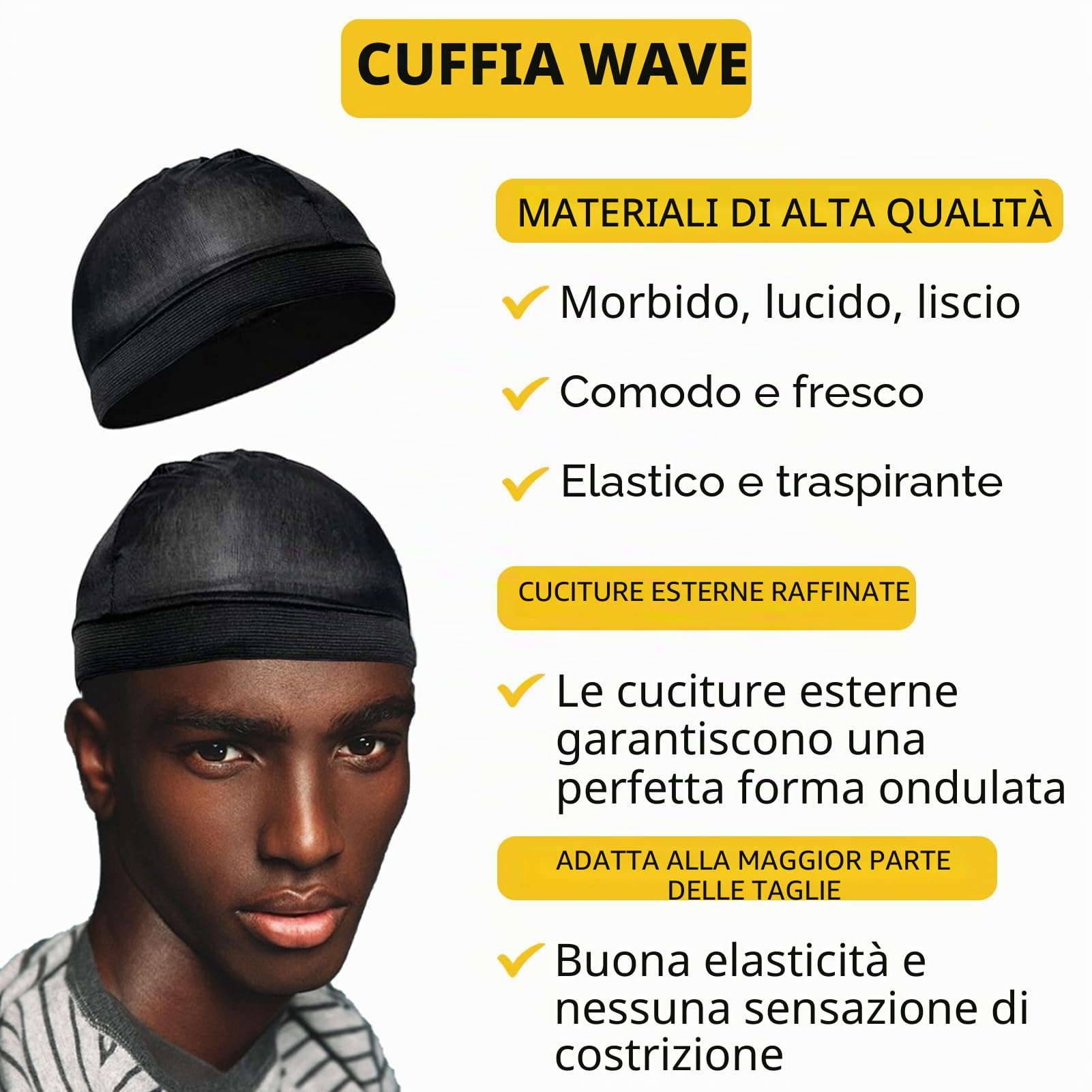 360 Wave Pomade Unguento Ondulato Per Gli Uomini, Tenuta Forte, Lavaggio Facile, Crema Per Capelli Allenamento A 360 Onde, Grasso Ondulato Per Gli Uomini
