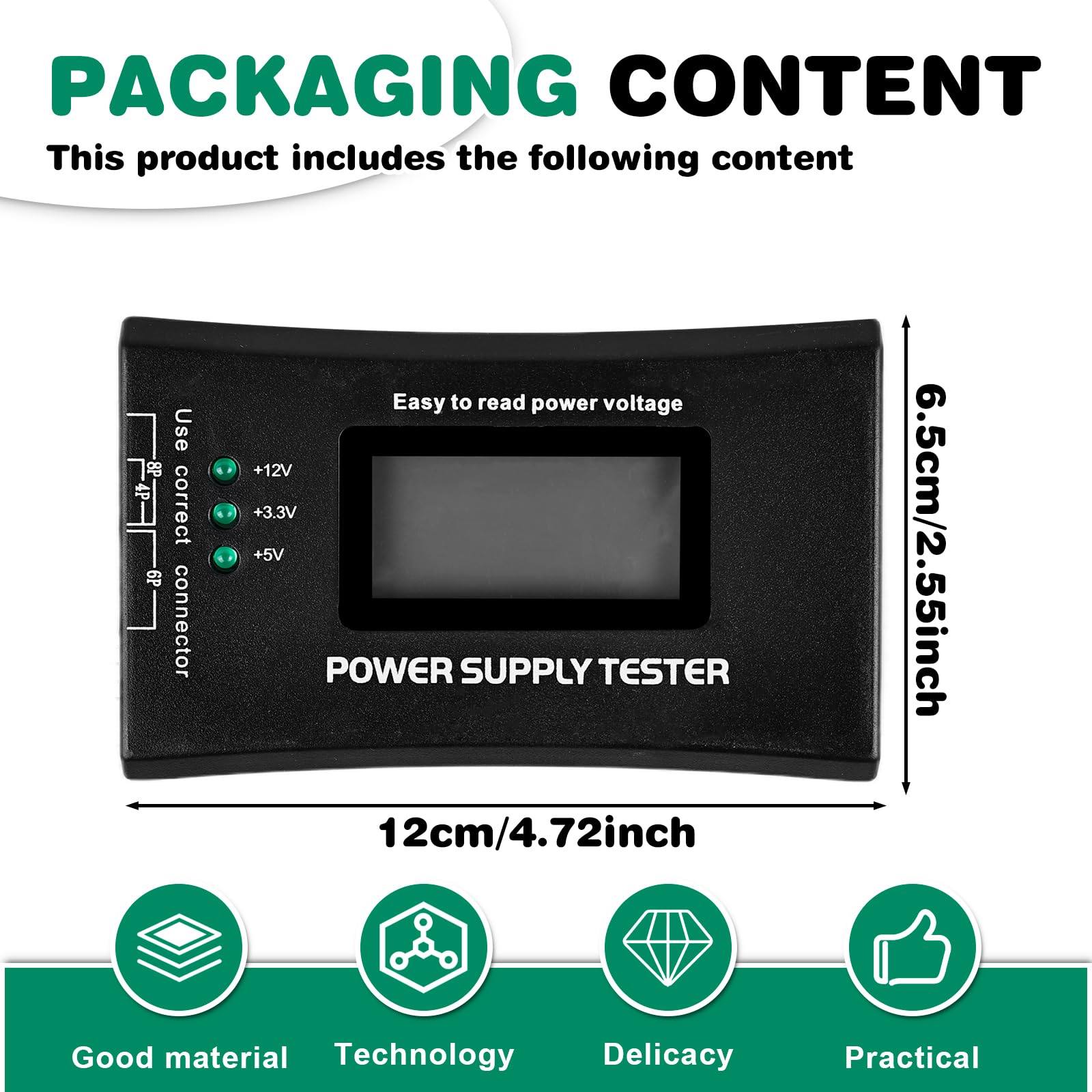 Tester Alimentatore PC Binghe LCD - Controllo Tensioni Per ATX/BTX/ITX/TFX/IDE/SATA - Foto 3
