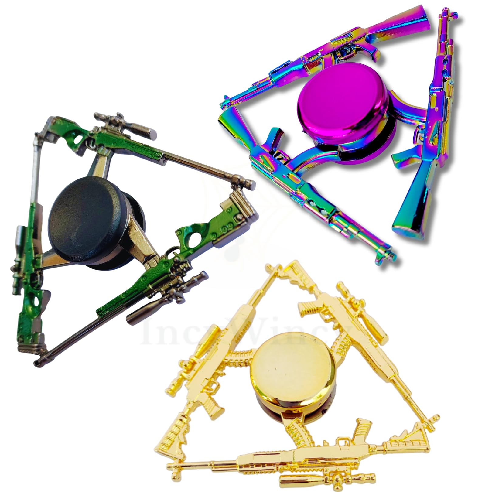 IncyWincy 1 Piece Guns Metal Toy - Premium Stress Relief Toy for Adults and Teens - Durable Shiny Packed with Fun! Ideal Birthday Return Gift (Pack of 1) (Triple Guns) (B0CFB8YBQ5) Amazon Price History, Amazon Price Tracker