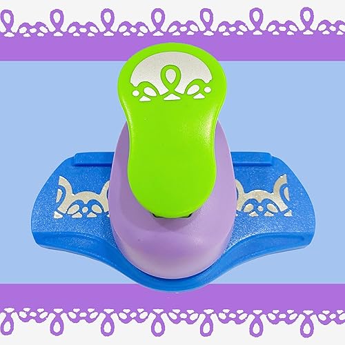 Vista 12 de MIAO JIN 2 piezas de perforación para manualidades, herramienta grande, perforador de papel, perforador de mano, perforador de borde elegante