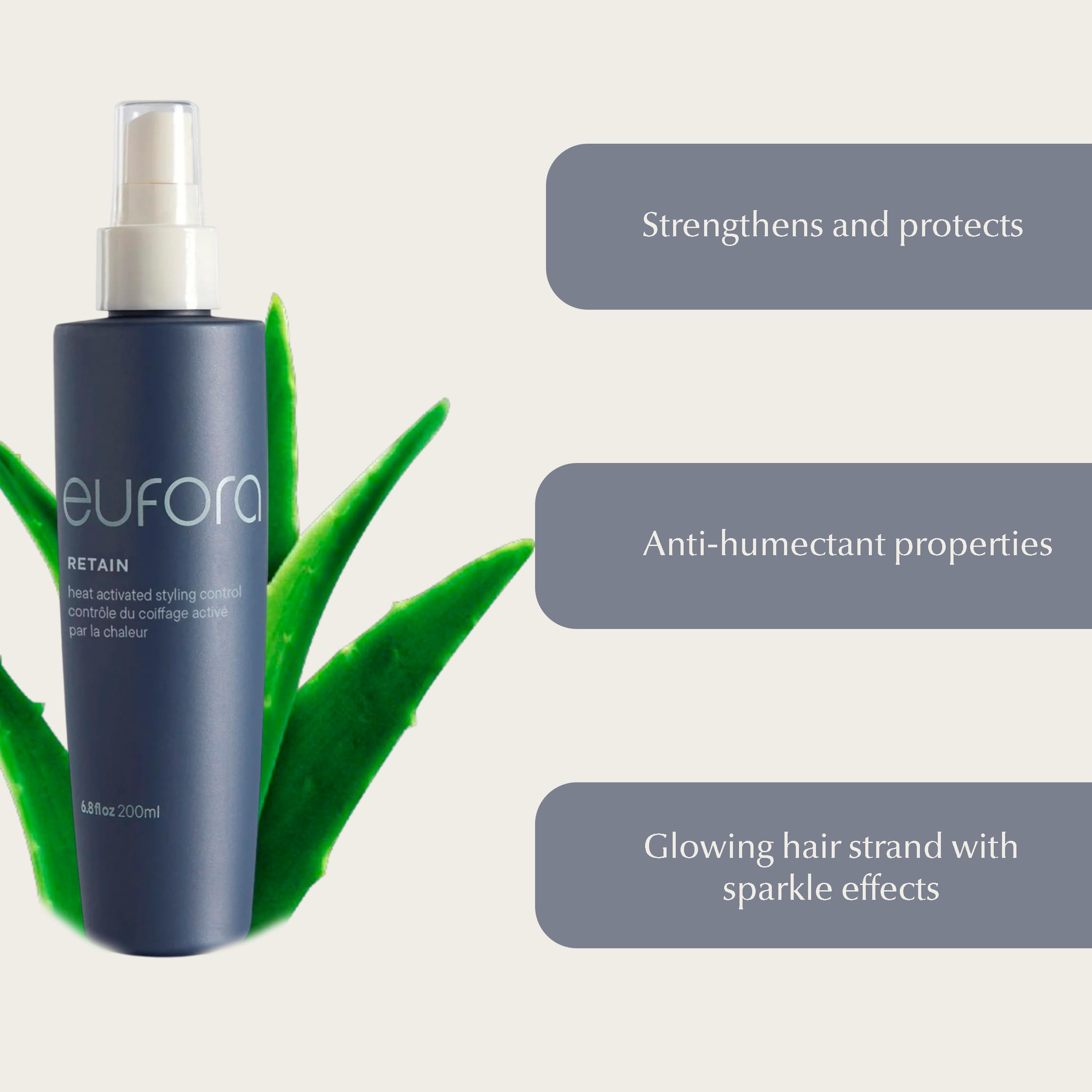 Eufora Retain Heat Activated Styling Control 6.8 oz