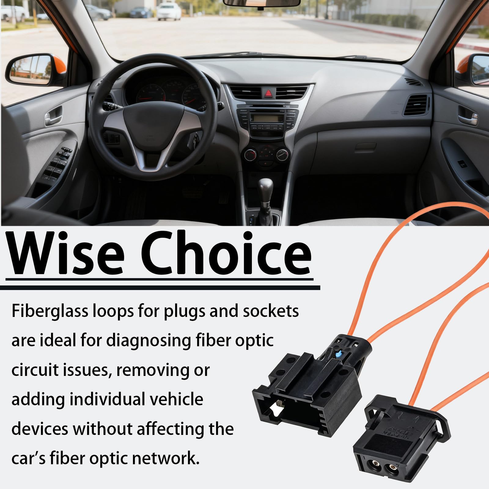 2 Pezzi Connettori Fibbia in Fibra Ottica per Automobile, Connettore Fibra Ottica Most, Connettore Fibra Ottica Loop Bypass, Adattatori per Diagnosi e Riparazione di Veicoli