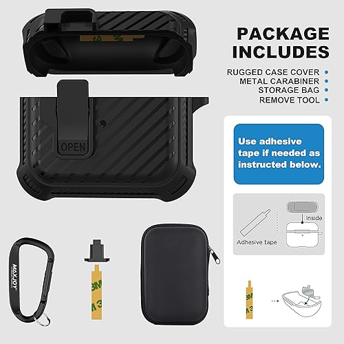 Miniatura 8 de Maxjoy Funda protectora compatible con Apple AirPods 3 2021, paquete de 2