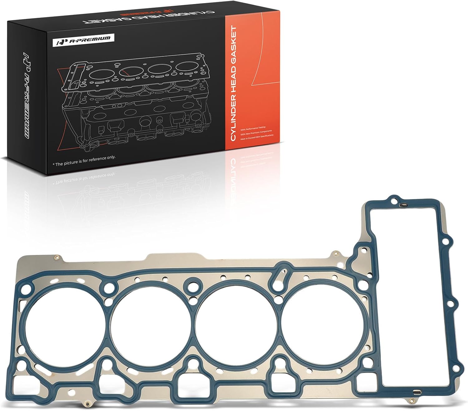 A-Premium V8 4.2L Right Engine Cylinder Head Gasket Compatible with Audi Q7 2007-2010, A6 Quattro 2005-2011, A8 Quattro 2004-2012, R8 2008-2012 2014-2015, RS4 2007-2008, S5 & Volkswagen Touareg