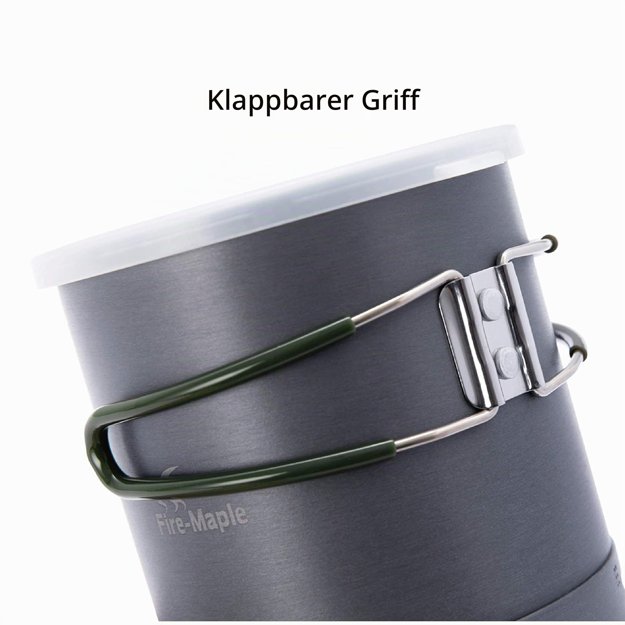 Fire-Maple Camping-Topf aus eloxiertem Aluminium, hart, mit Klappgriff, für Picknick, Wandern, mit Wärmetauscher, Kochgeschirr, Camping