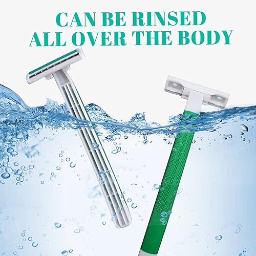 Miniatura 6 de Paquete de 100 maquinillas de afeitar desechables, maquinillas de afeitar desechables para mujeres y hombres, maquinillas de afeitar desechables a