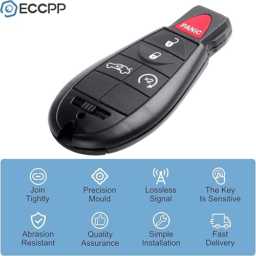 Miniatura 5 de 1 llavero remoto de entrada sin llave de repuesto para Jeep para Grand Cherokee para Dodge Challenger Charger Durango Magnum para Chrysler Serie 300