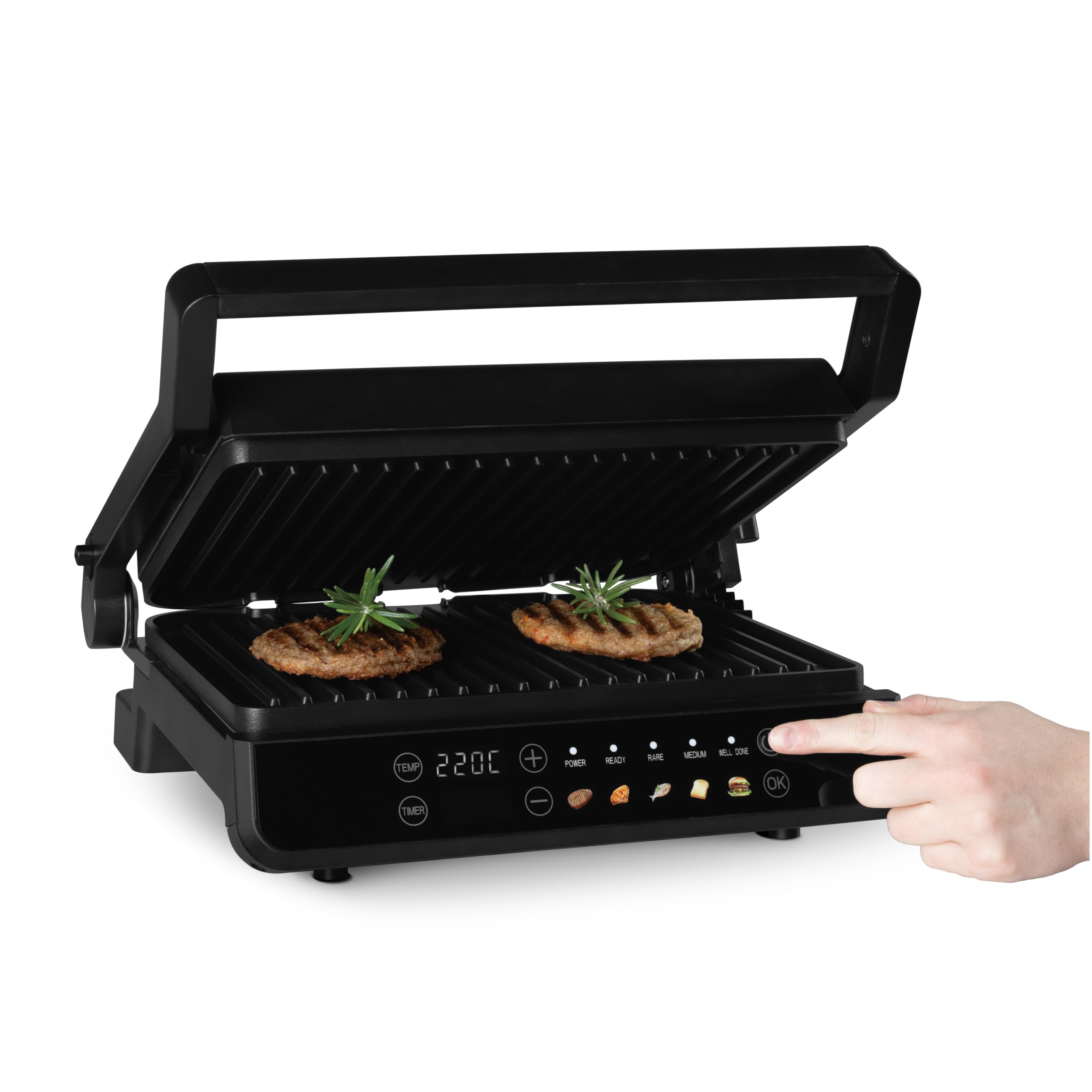 Berlinger Haus – Elektrischer Kontaktgrill 2000 W Kollektion Black Rose