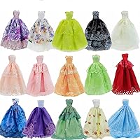 Vista 4 de 5 piezas de ropa hecha a mano para muñecas, vestidos de fiesta de boda, traje de traje para muñecas de 11.5 pulgadas, estilo aleatorio