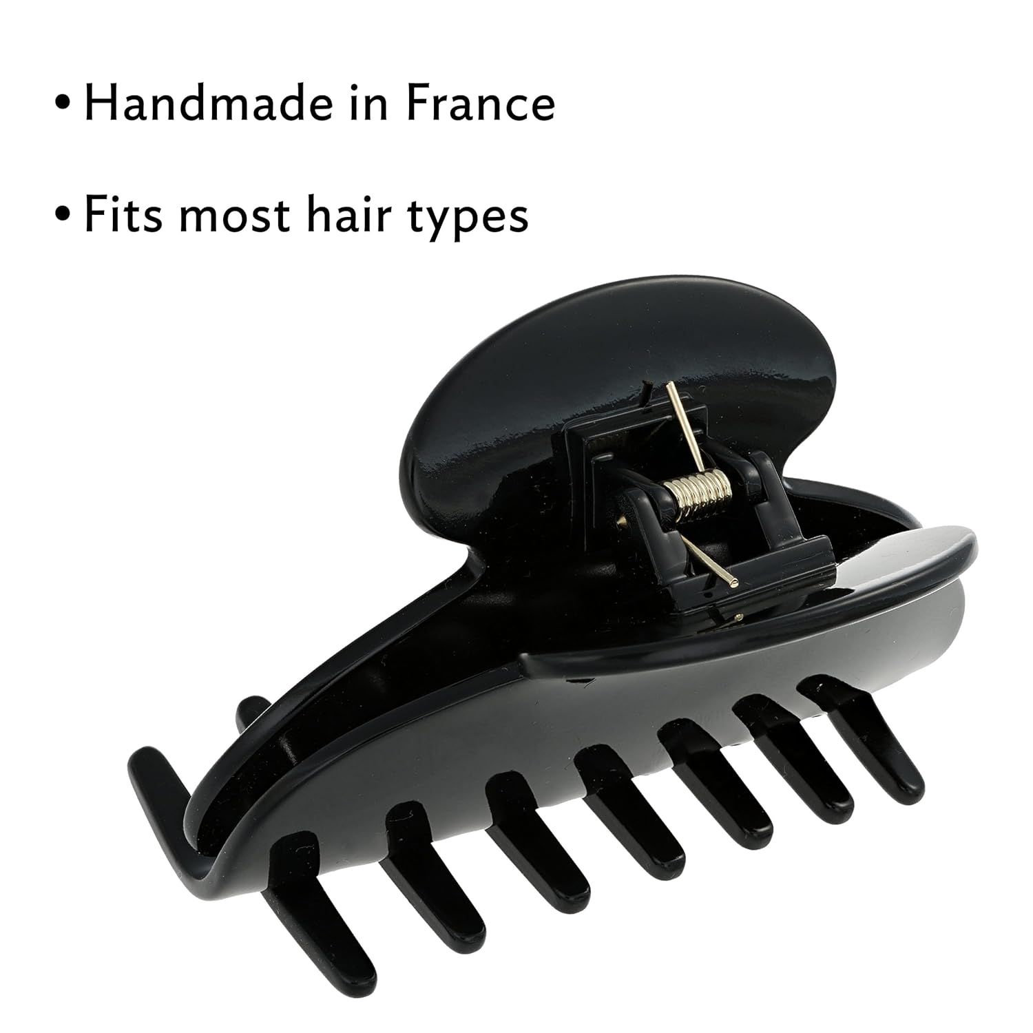 France Luxe Silver Hair Clip for Women, Medium Couture Claw Clip for Thick or Fine Hair, Slip-Free Strong Hold, Lightweight, Damage-Free French Design, Opera Silver - Image 7