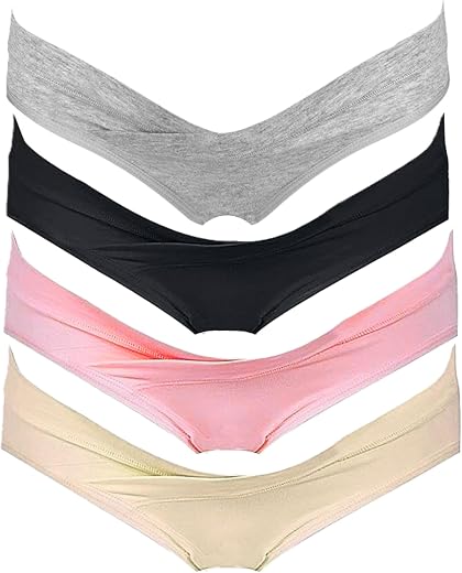 Indus Cloud Pack of 4 Woman Maternity Panties Pregnancy Underwear Assorted