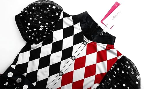 Miniatura 3 de ReliBeauty Disfraz de payaso de Halloween para niñas, cosplay con rodilleras