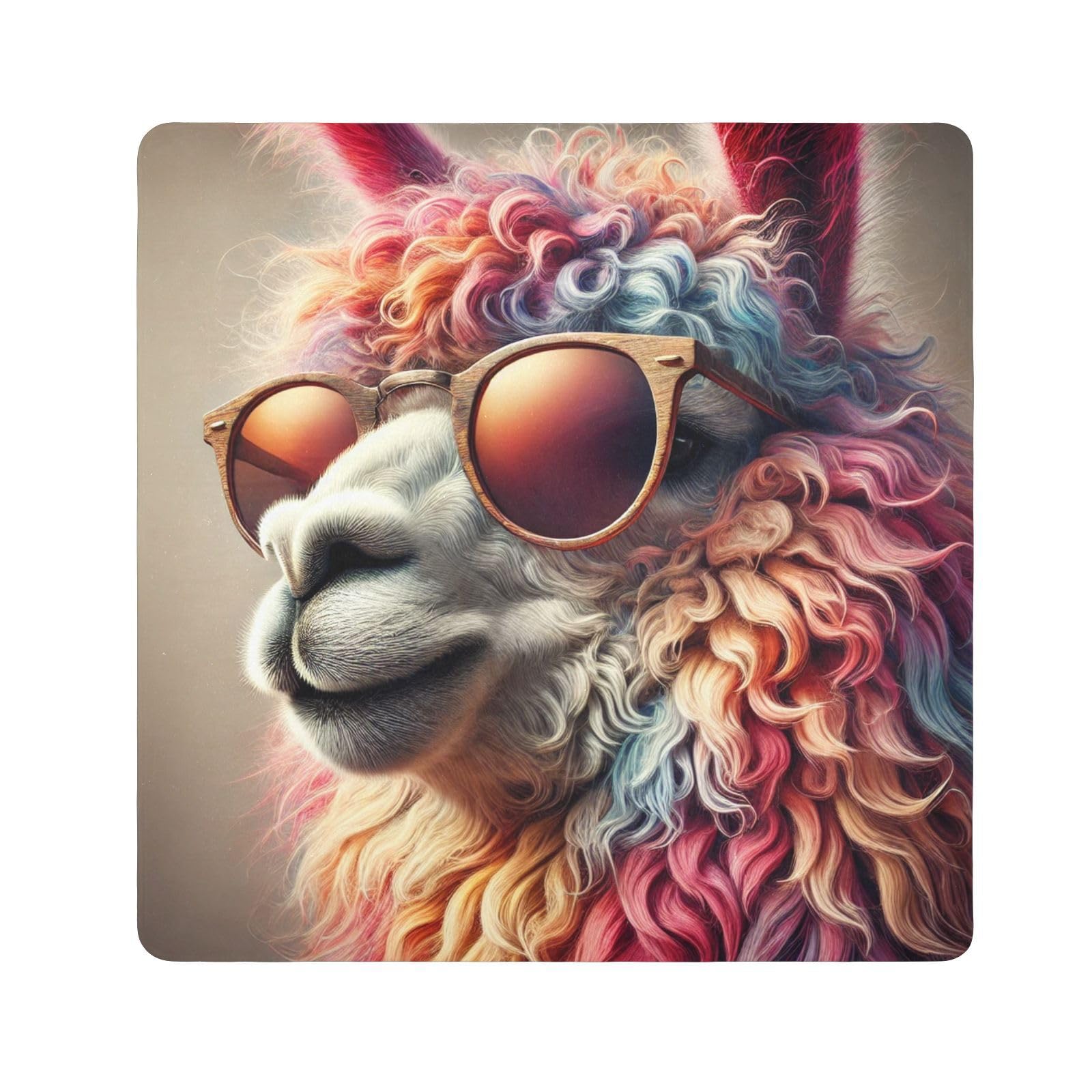 Joko Ivery Colorful Llama Sunglasses Beige Self-adhesive Cloth 17.7