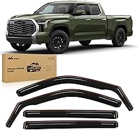 Nilight Smoke Side Window Deflectors for Toyota Tundra 2022-2026 CrewMax & Double Cab - Rain Guards Vent Shades Wind Noise Reduction 4PCS