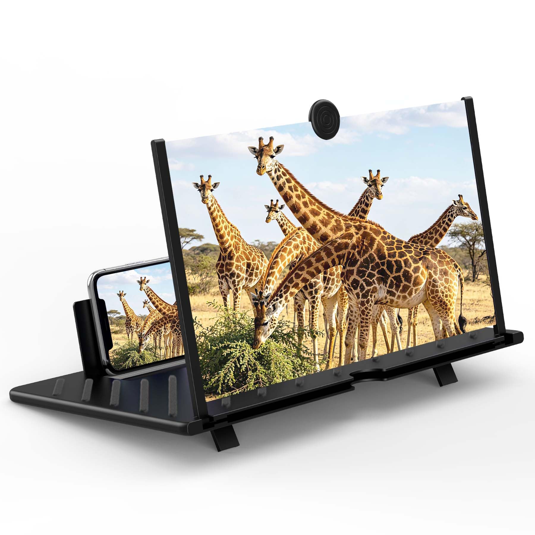 50,8 cm (20 Zoll) HD-Bildschirmlupe für Handy, 3D-Vergrößerungsbildschirm, Vergrößerung, Projektor für Filme, Videos und Gaming, faltbarer Handy-Ständer mit Bildschirmverstärker, kompatibel mit allen