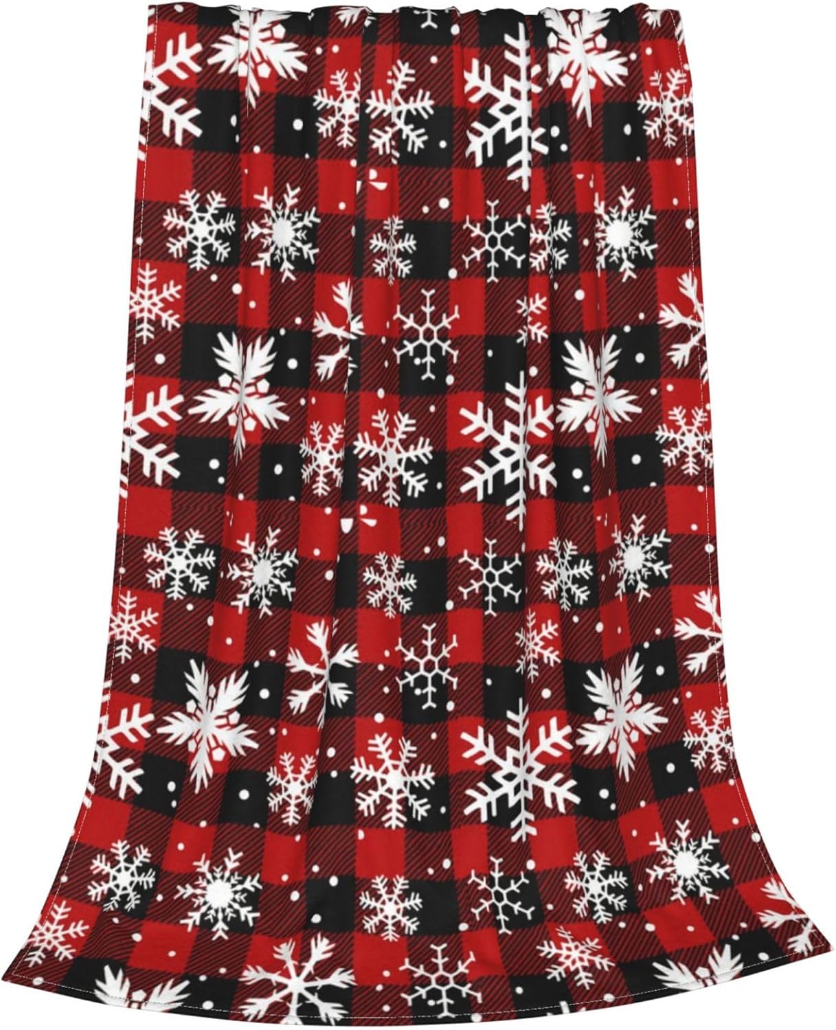 Christmas Red Plaid Fleece Blanket Ultra Soft Plush Cozy Xmas Home Decor Throw Blanket for Bed, Sofa, Couch 50"x 40" - Image 2