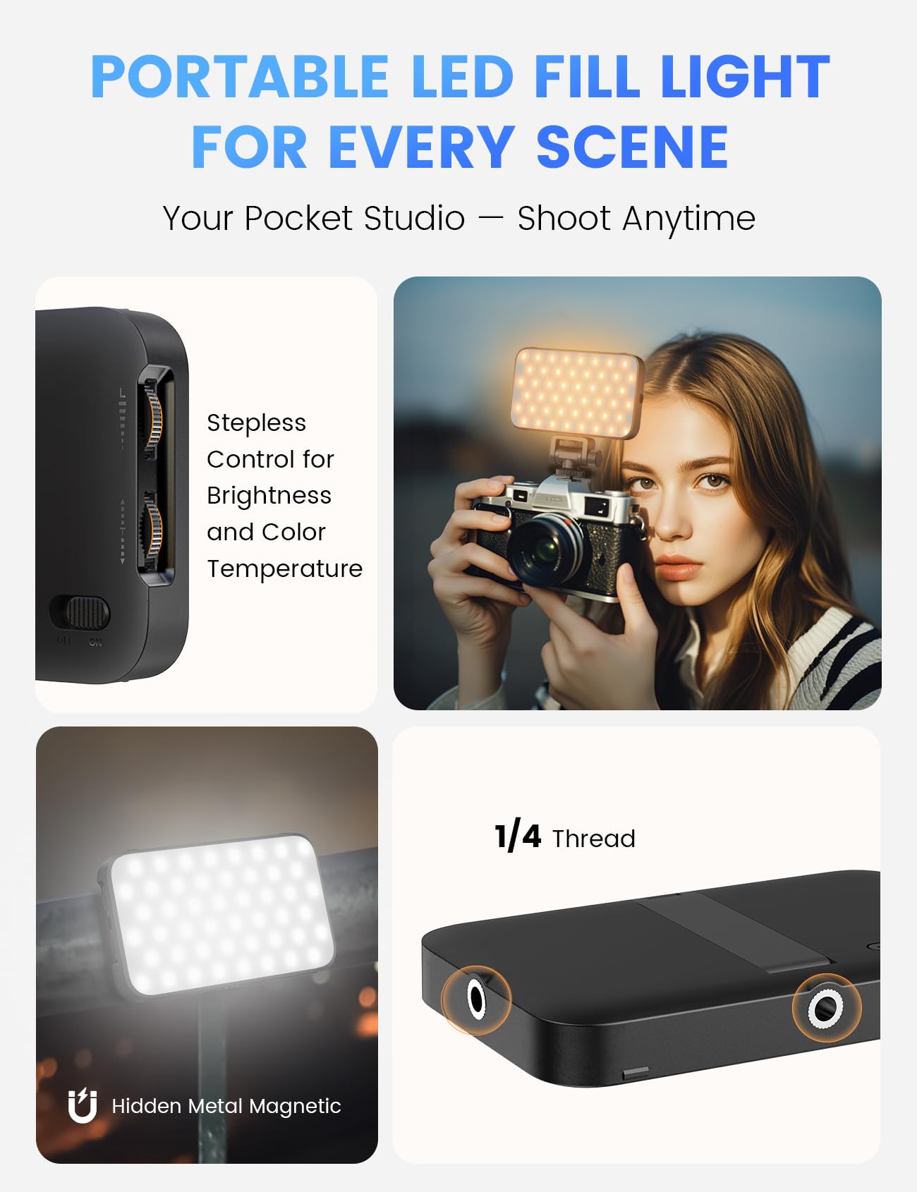 Trípode de teléfono móvil con luz LED de llenado, palo selfie trípode de 35 – 153 cm con mando a distancia Bluetooth, rotación de 360°, para iPhone Android, cámara TikTok YouTube Vlog Live Streaming