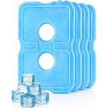 Slim Ice Packs for Lunch Boxes & Coolers, 4 Packs 7.08" L x 4.72" W Reusable BPA-Free Quick Freeze Ice Packs, Long-Lasting Ice Packs for Outdoor, Work, Beach, Camping, Fishing