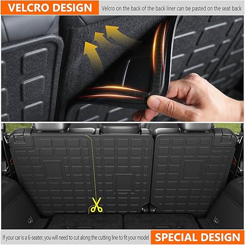 Miniatura 6 de powoq Tapete de carga compatible con Jeep Grand Cherokee L 2021 2022 2023 2024 y Overland Cargo Liner TPE repuesto para accesorios Grand Cherokee L