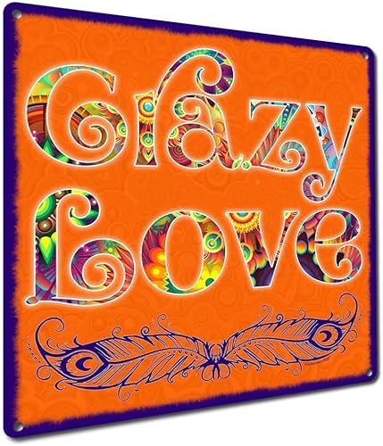 Miniatura 12 de Hippie Chick, cartel de aluminio de 5.75 x 15.5 pulgadas, decoración de pared con citas hippie de la era de los años 60, Outtasight, Groovy, Hippy,