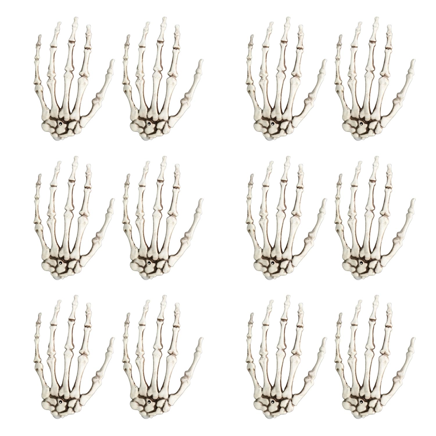 DVOFU 6Pairs Halloween Skeleton Hands Haunted House Horror Props Cemetery Party Decor for Adult Home Indoor Pendant Ornaments