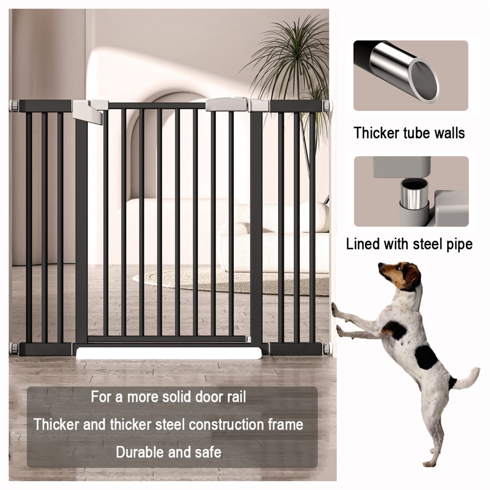 Trappoorten For Honden, Hoogte 80cm Multifunctionele Kinderpoorten Drukgemonteerde Huisdierveiligheidshekken