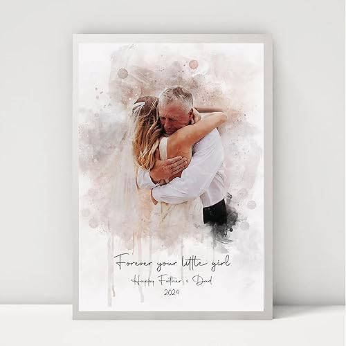 Miniatura 9 de Retrato de acuarela personalizado de regalo de foto perfecta boda pintura de foto personalizada regalo de acuarela de compromiso para ella Regalos