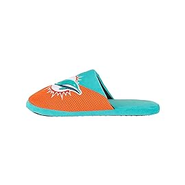 FOCO Miami Dolphins NFL Mens Logo Staycation Slippers - L