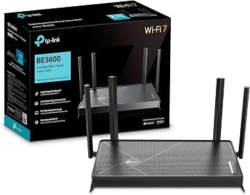 TP-Link Archer BE3600 - Router WiFi 7, BE3600 Mbps de Doble Banda, 2 Puertos × 2,5 Gbps, tribanda, 2×2 MU-MIMO, OFDMA, MLO, WiFi 7 sin precedentes, Compatible con EasyMesh, HomeShield, VPN