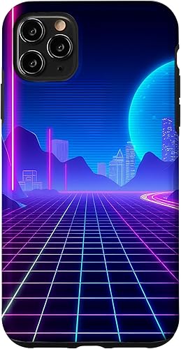 Miniatura 13 de Funda de arte para iPhone 16 Pro Vaporwave Synthwave Retrowave de los años 80 y 90