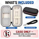 M.G.R.J® Hard EVA Carrying Case for Philips Norelco OneBlade QP2520/70, QP2520/90, QP2630/70 Hybrid Electric Trimmer & Shaver, Protective Travel Storage Organizer with Mesh Pocket & Hand Strap (Black) gallery image