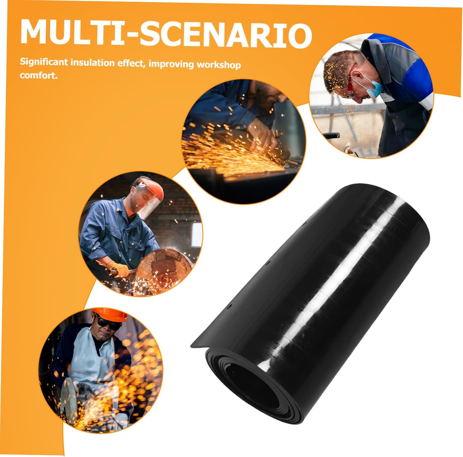 Welding Area Divider PVC Door Curtain 78.7x7.5 Inch Flame Retardant Thermal Insulation Blackout Workshop Welding Strip Curtain
