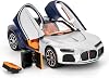 Toy Car Compatible for 1/32 Bugatti Atlantic Super Car Model, Alloy Pull Back Diecast Vehicles Toy with Sounds&Lights for Kids Boys Girls and Adults, Collectible Birthday Gift (Blue)