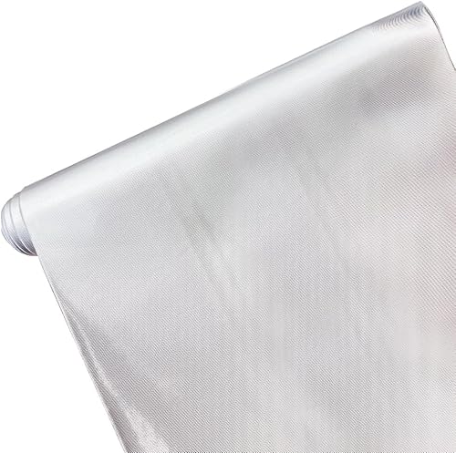 Miniatura 1 de JINR - Hojas de piel sintética color gris perla brillante, 12 x 53 pulgadas, rollo holográfico de tela de poliuretano metálico para manualidades,