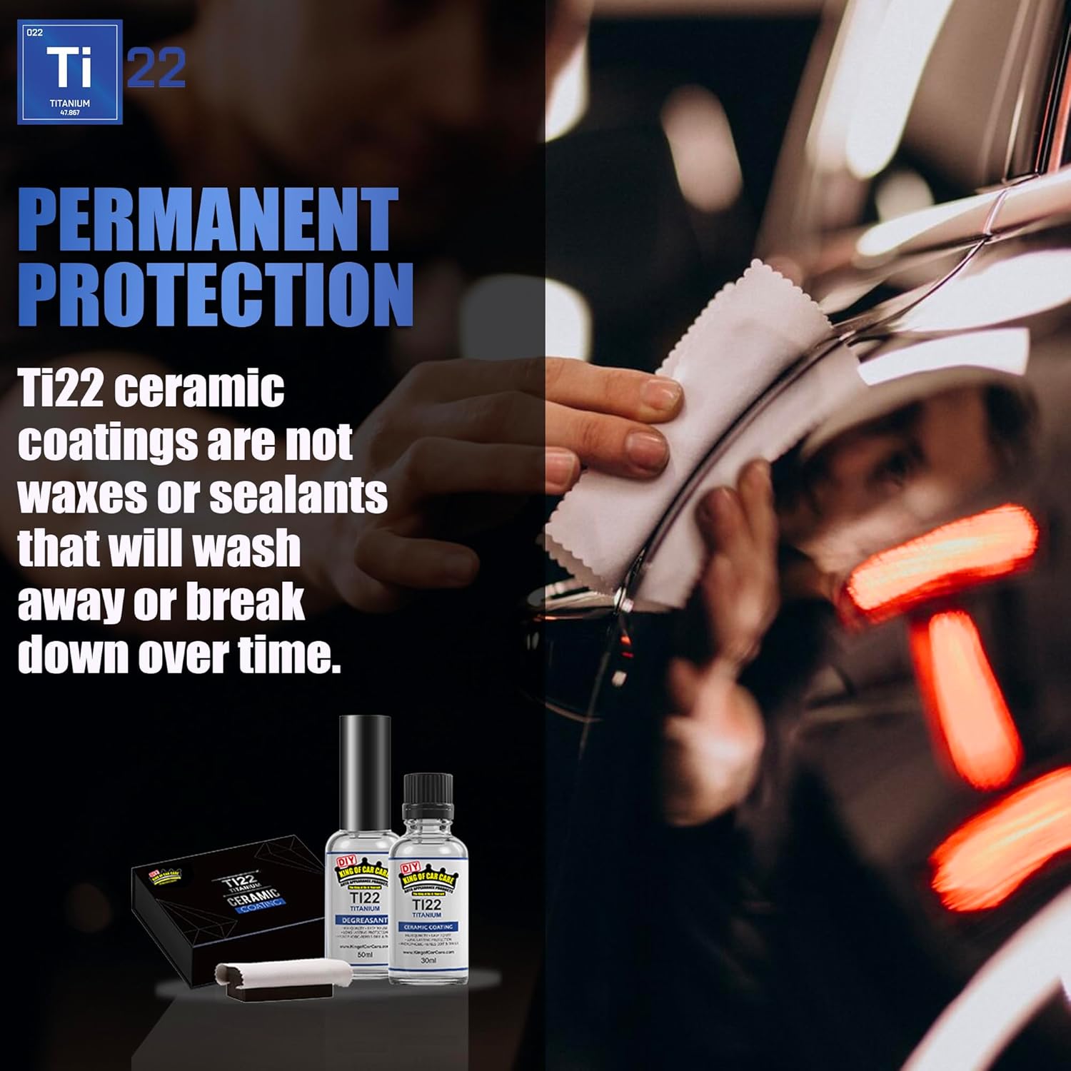 Ti22 Titanium 9H Ceramic Coating Kit - Professional Grade - Protect Your Vehicle While Increasing Shine and Gloss