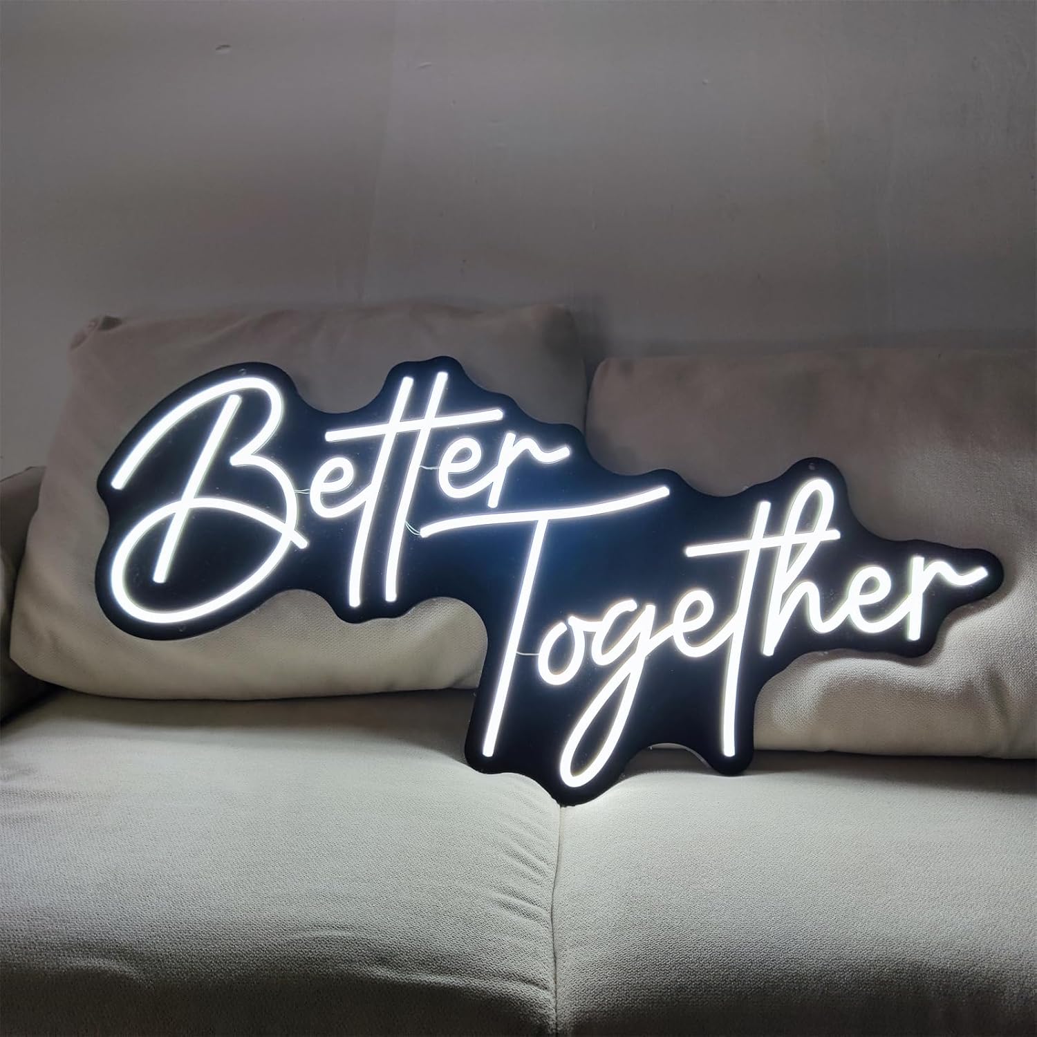 Better Together Neon Sign,Led Signs,Weeding Neon Lights for Bar Pub Christmas, Restaurant,Girl Bedroom Wall Decor Neon Signs Gift Engagement Birthday Party Size:60 * 34cm