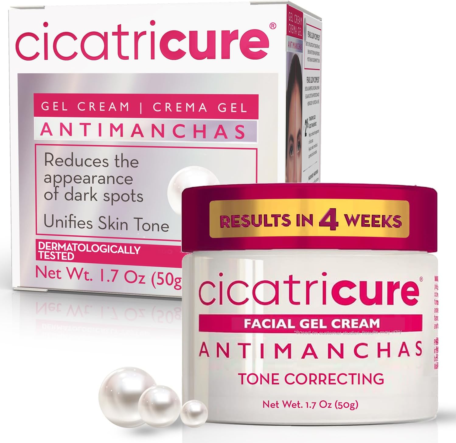 Antimanchas Brightening Face Moisturizer, Results in 4 weeks, Faded Cream for Dark Spots with Tranexamic Acid, Boosts Glow & Radiance, Natural Radiance, 1.7 oz